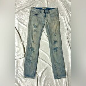 Free people distressed skinny jeans